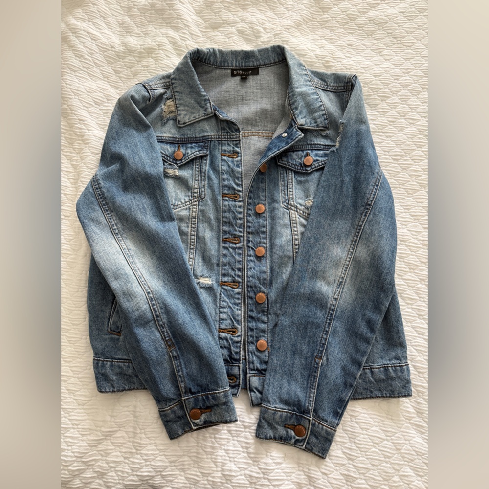 Denim Jacket With Purple Sequin - image 8